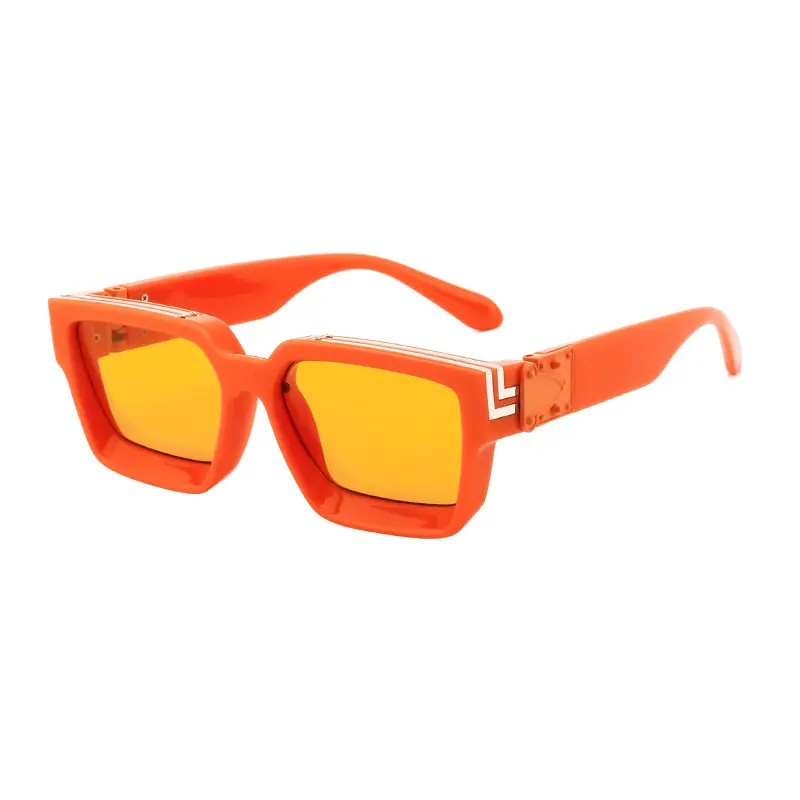 Square Frame Sunglasses for Men Women Black
