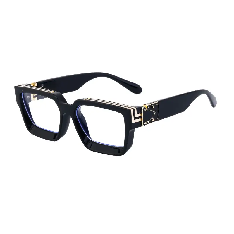 Square Frame Sunglasses for Men Women Black