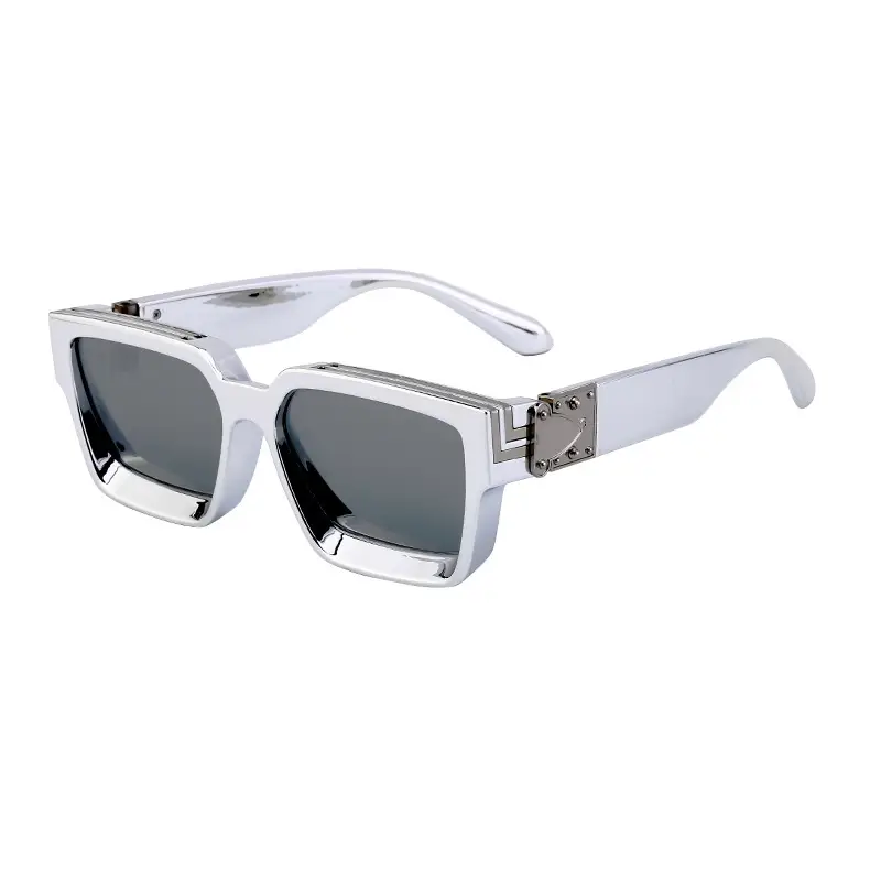Square Frame Sunglasses for Men Women Black