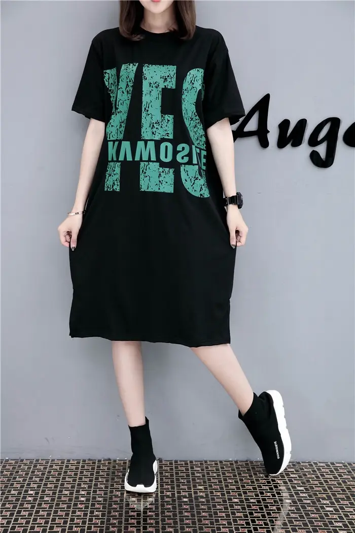 Maternity Printed Dress Mid-Length Summer Short Sleeve — feature 10
