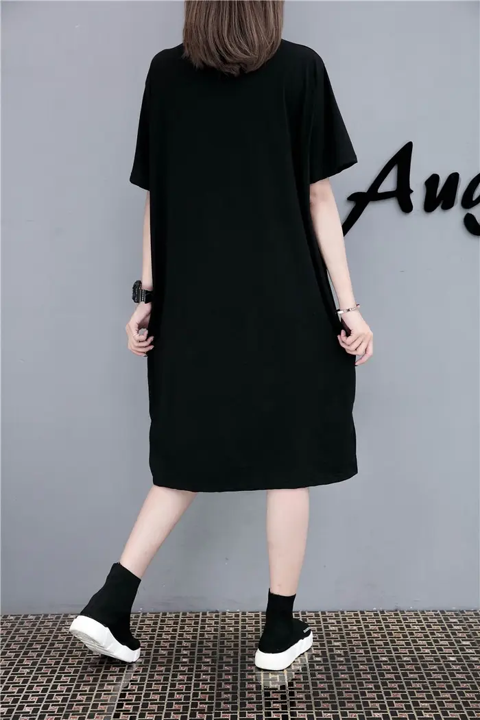 Maternity Printed Dress Mid-Length Summer Short Sleeve — feature 11