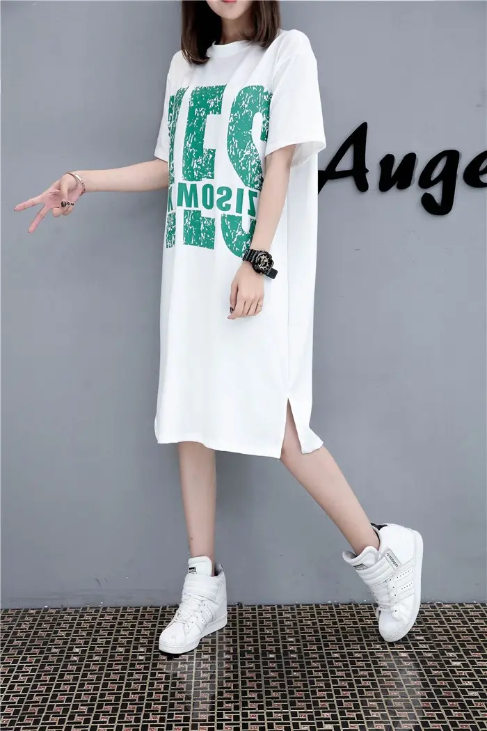 Maternity Printed Dress Mid-Length Summer Short Sleeve — feature 19