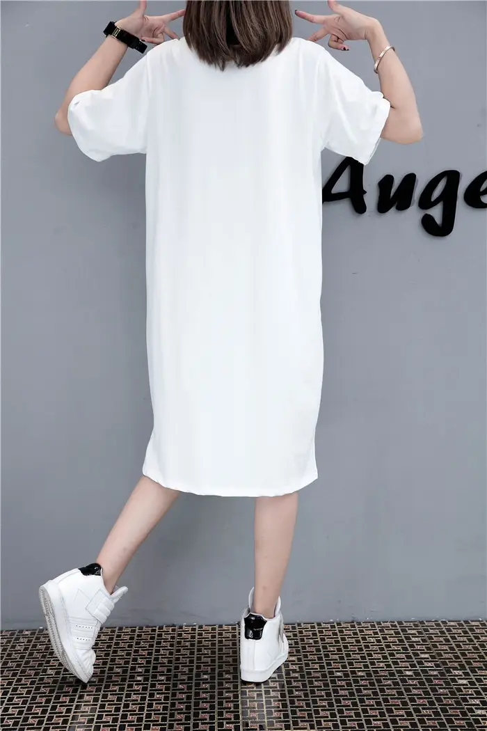 Maternity Printed Dress Mid-Length Summer Short Sleeve — feature 21
