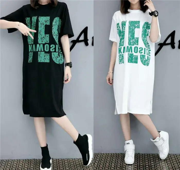Maternity Printed Dress Mid-Length Summer Short Sleeve — feature 7