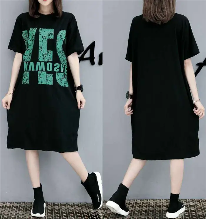 Maternity Printed Dress Mid-Length Summer Short Sleeve — feature 8