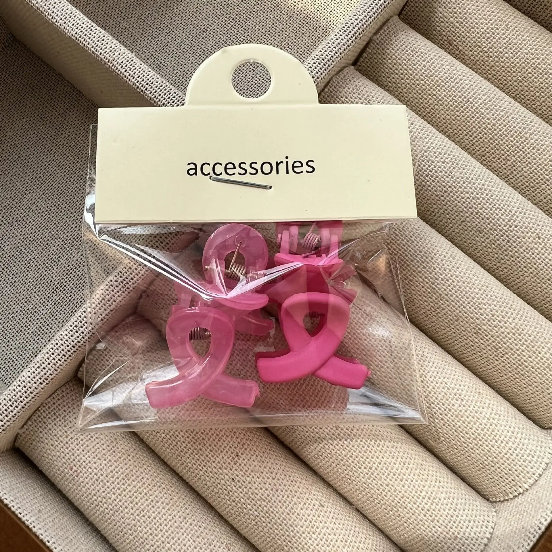 Color Frosted Cross Clip Hair Accessories 4 Pack - Image 12