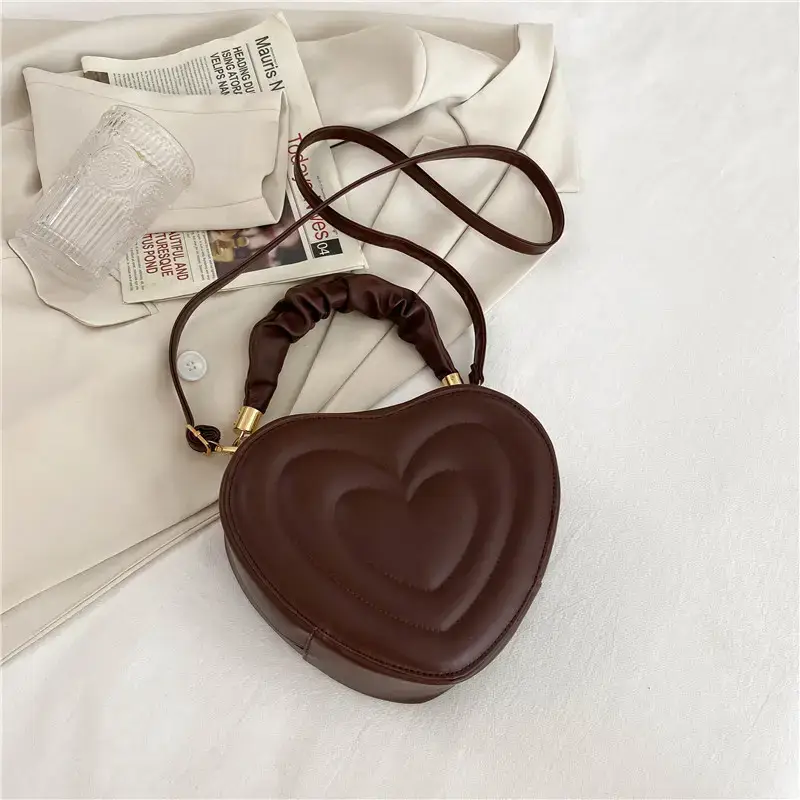 Heart Shape Brown Women's Shoulder Bag 2022