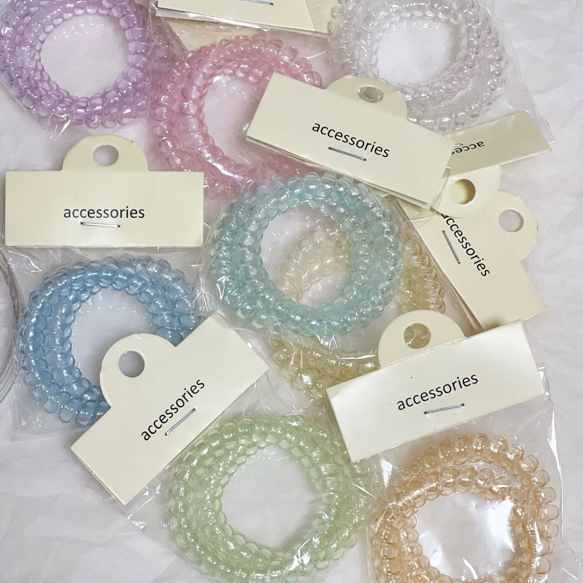 Summer Transparent Hair Rings for Girls - Image 3