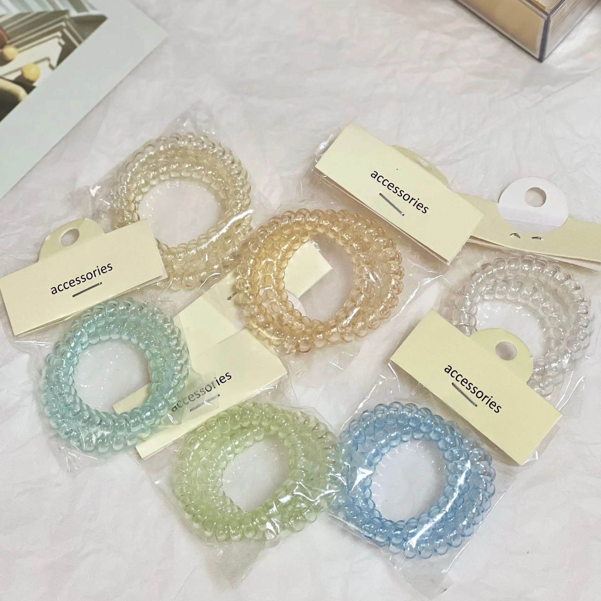 Summer Transparent Hair Rings for Girls - Image 4