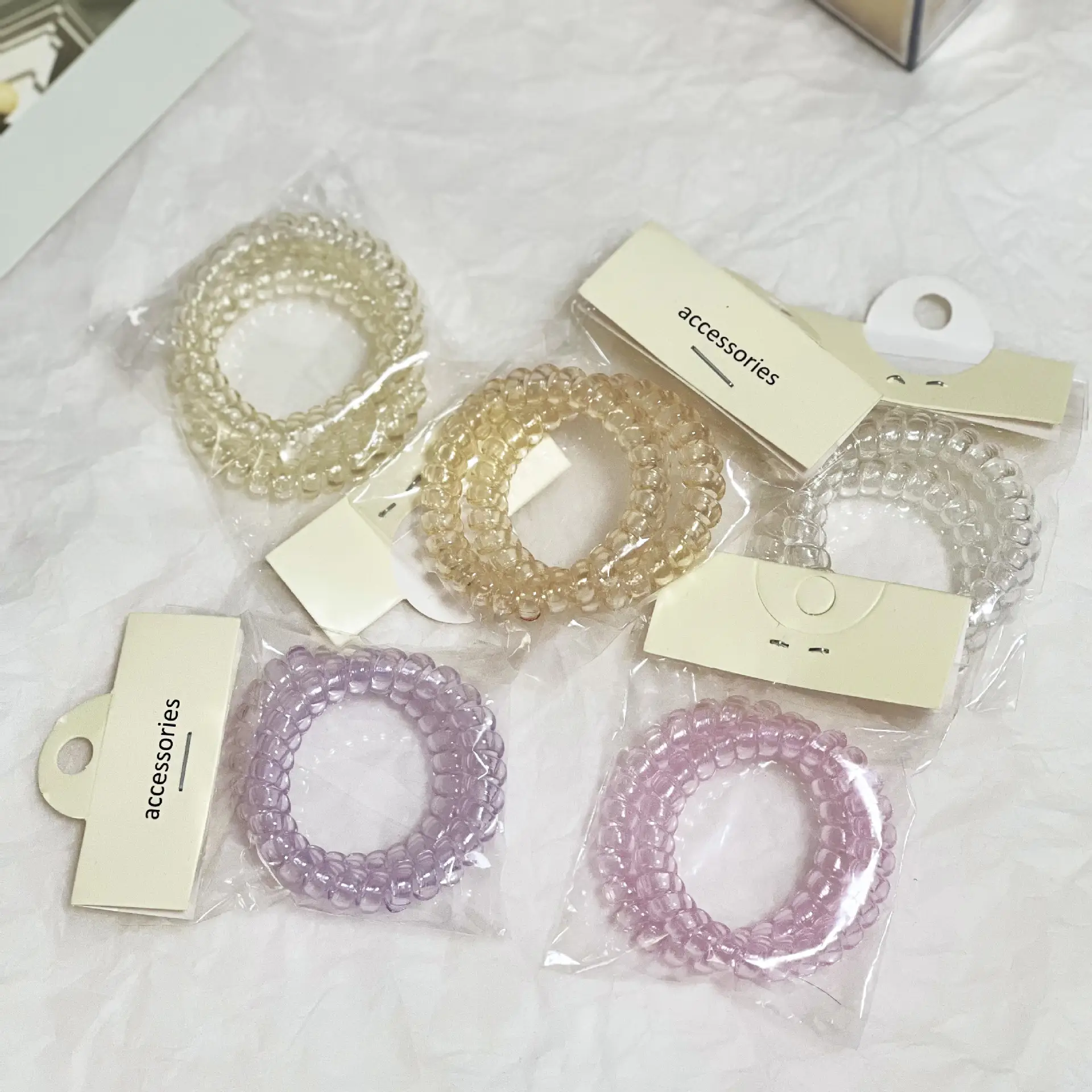 Summer Transparent Hair Rings for Girls - Image 5