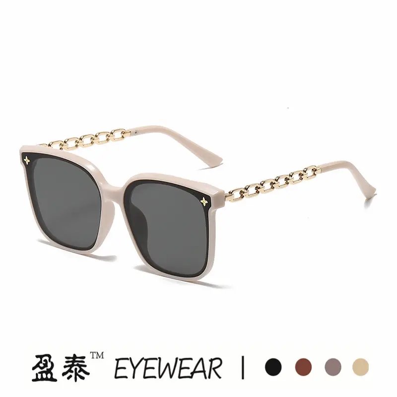 2024 Chain Temples Sunglasses Black Large Frame - Image 7
