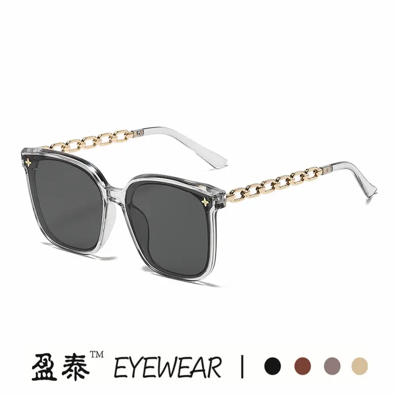 2024 Chain Temples Sunglasses Black Large Frame - Image 8