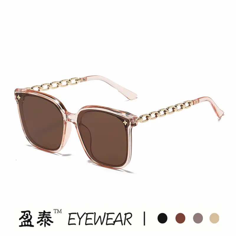 2024 Chain Temples Sunglasses Black Large Frame - Image 9
