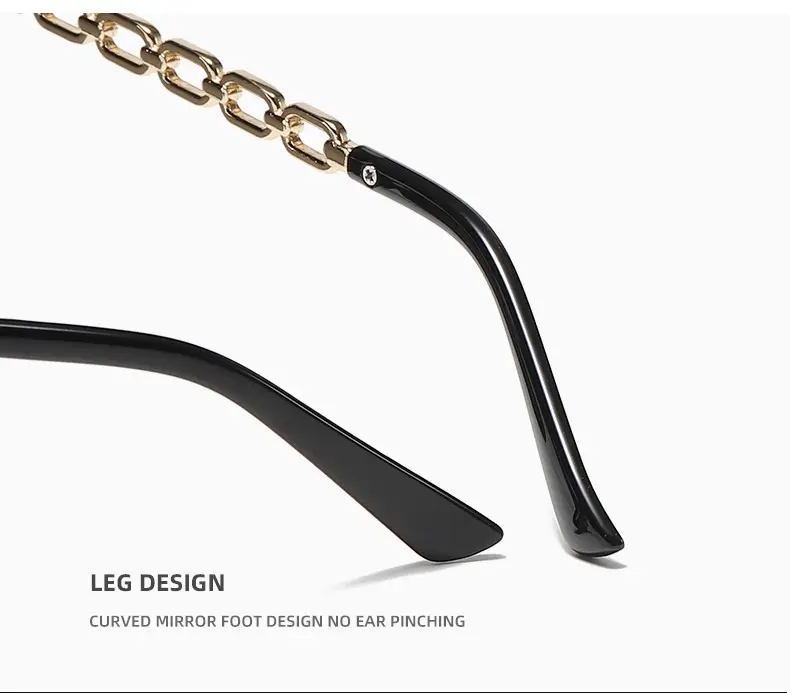 2024 Chain Temples Sunglasses Black Large Frame — feature 15