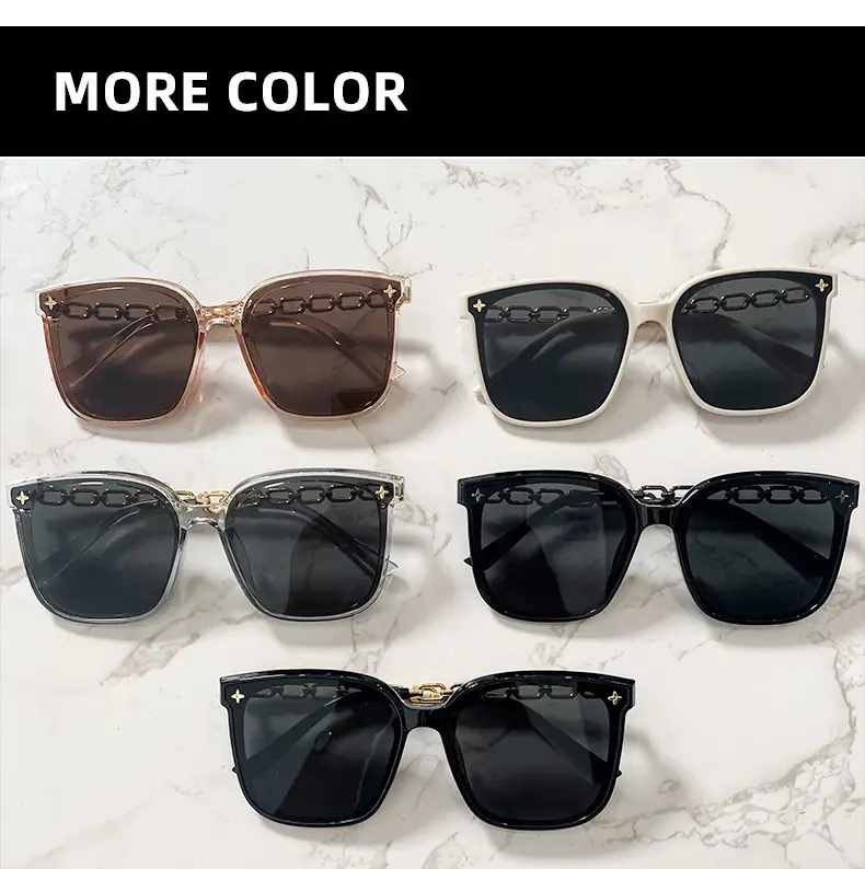 2024 Chain Temples Sunglasses Black Large Frame — feature 21