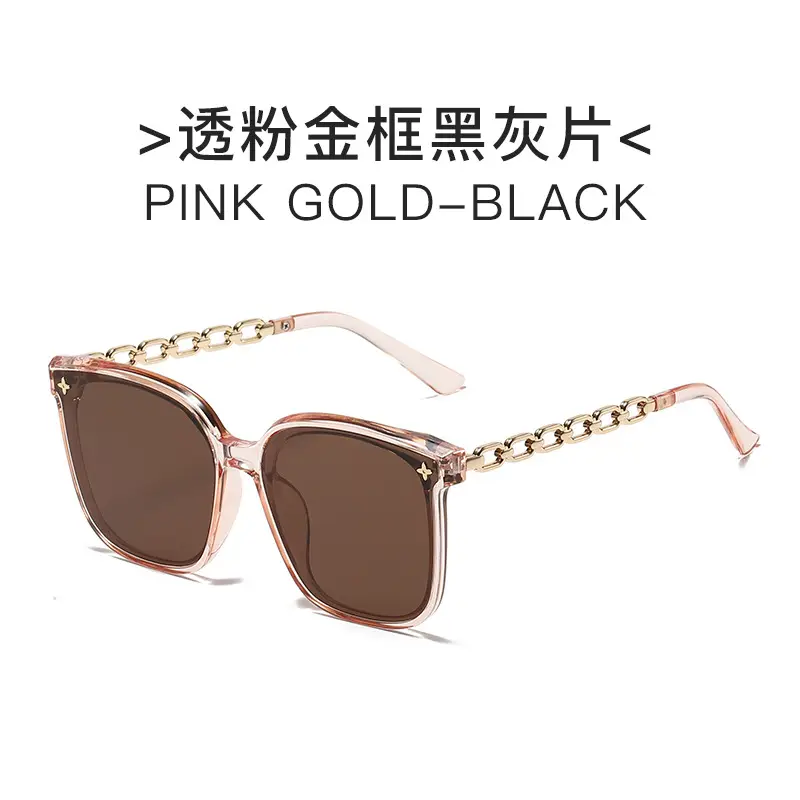 2024 Chain Temples Sunglasses Black Large Frame - Image 2