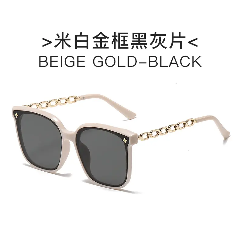 2024 Chain Temples Sunglasses Black Large Frame - Image 4