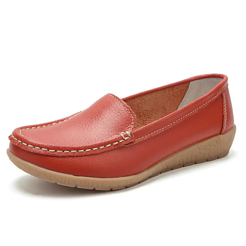 Plus Size Women's Shoes Flats Shoes Beanie Shoes Middle-Aged and Elderly Soft-Soled Mother's Shoes White Nurse Shoes 44