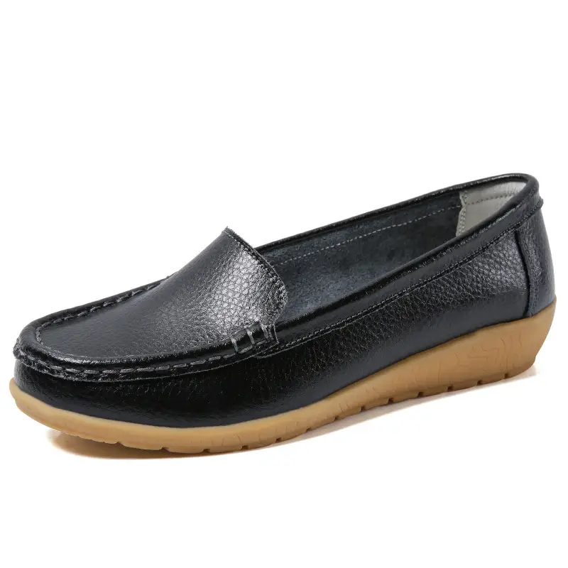 Plus Size Women's Shoes Flats Shoes Beanie Shoes Middle-Aged and Elderly Soft-Soled Mother's Shoes White Nurse Shoes 44