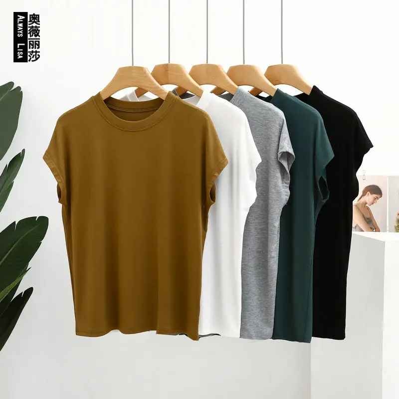 Women's Black T-Shirt Short Sleeve Plus Large - Image 7