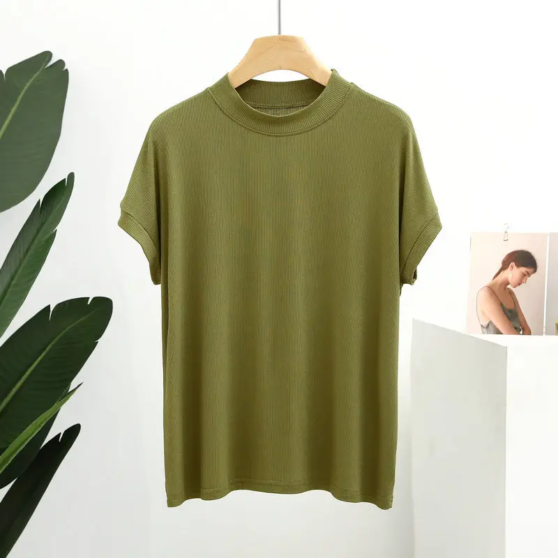 Women's Black T-Shirt Short Sleeve Plus Large - Image 8