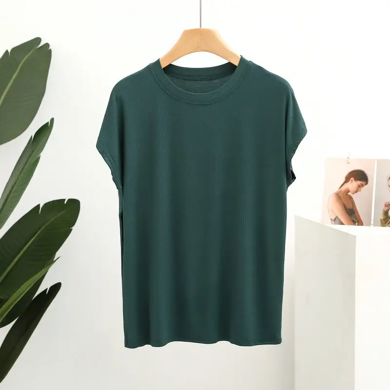 Women's Black T-Shirt Short Sleeve Plus Large - Image 9