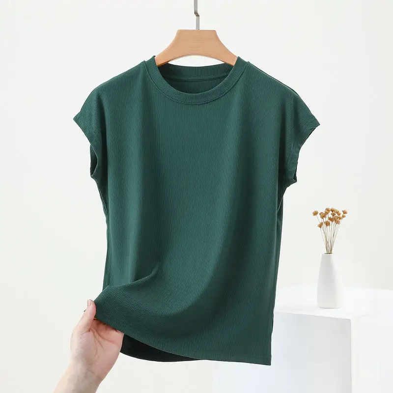Women's Black T-Shirt Short Sleeve Plus Large - Image 3