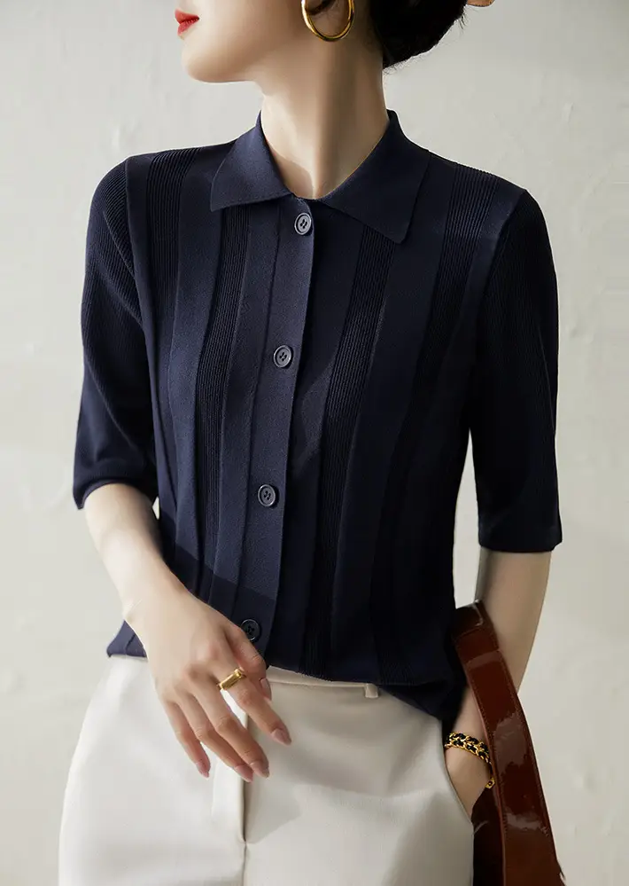 Women's 2025 Summer Knitted Mid-Sleeve T-Shirt — feature 3