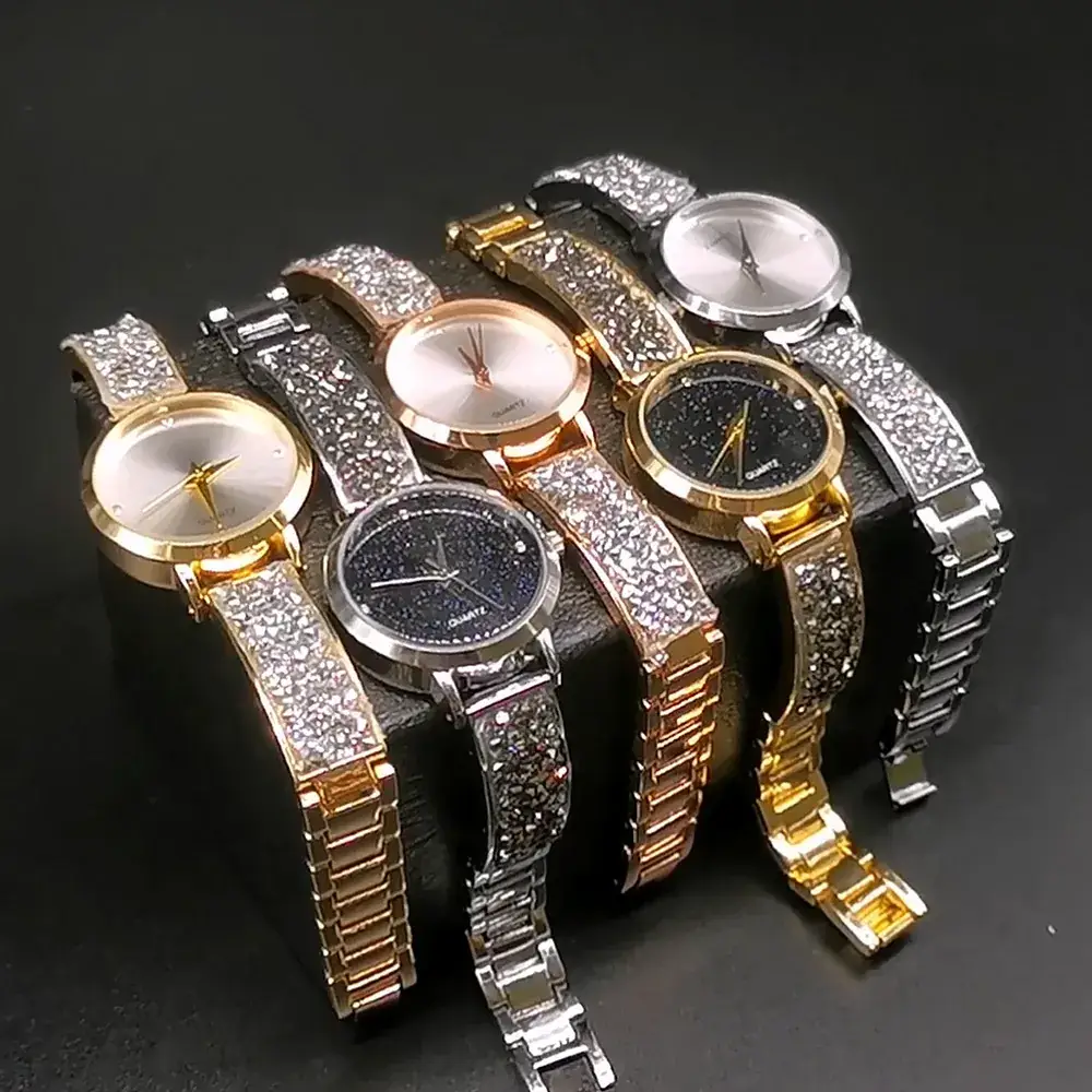 Ladies Quartz Watch with Diamond Band Set