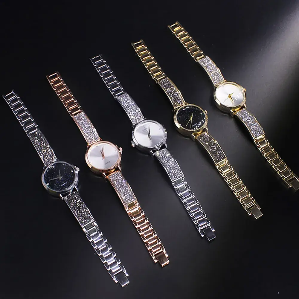 Ladies Quartz Watch with Diamond Band Set
