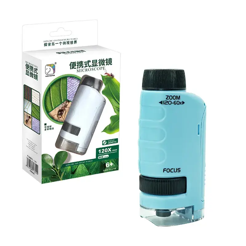 Portable 3-in-1 Microscope with Double Light Source