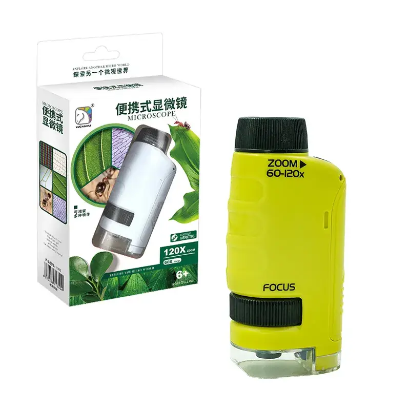 Portable 3-in-1 Microscope with Double Light Source