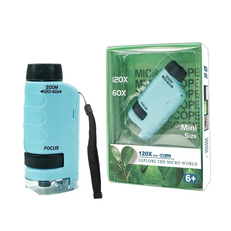 Portable 3-in-1 Microscope with Double Light Source