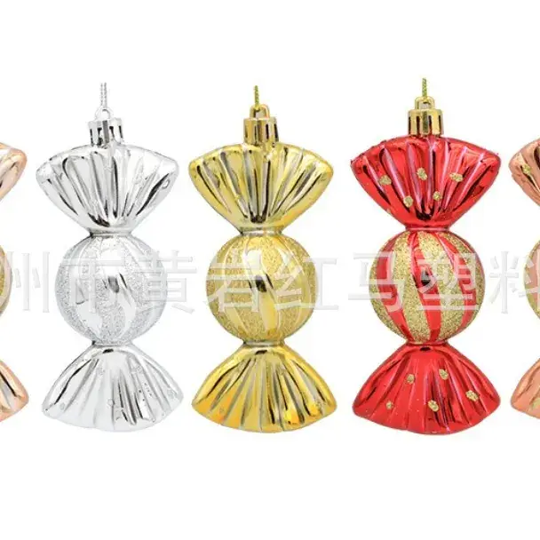 Red Electroplated Christmas Candy Gift Box 11.5cm - Image 2