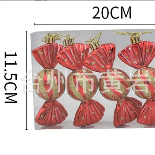 Red Electroplated Christmas Candy Gift Box 11.5cm - Image 3