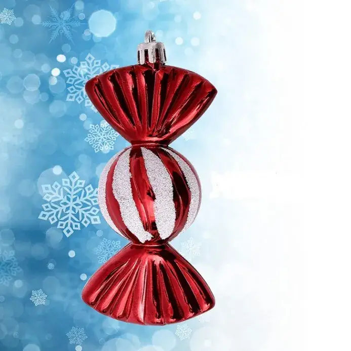 Red Electroplated Christmas Candy Gift Box 11.5cm - Image 4