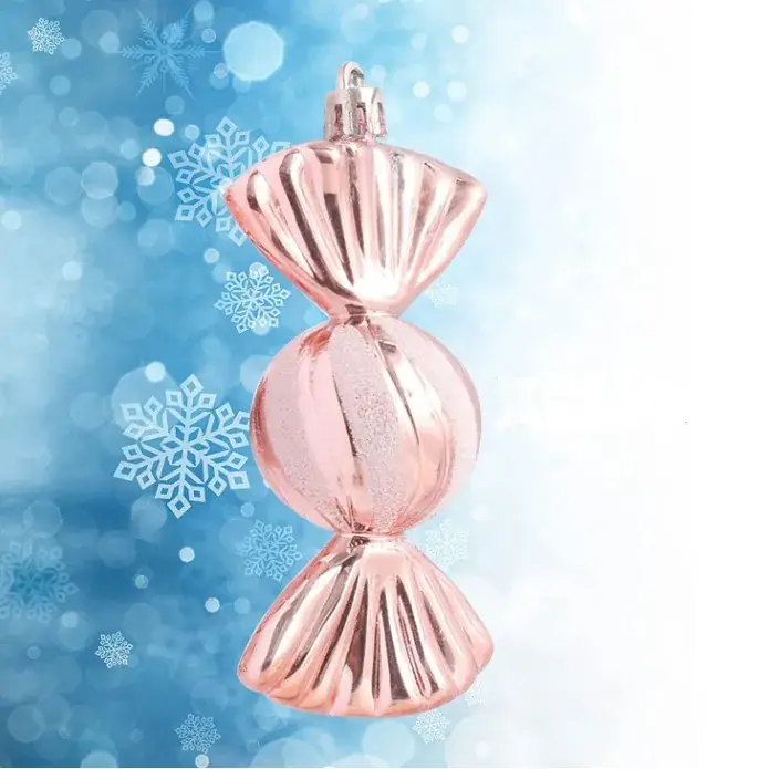 Red Electroplated Christmas Candy Gift Box 11.5cm - Image 5