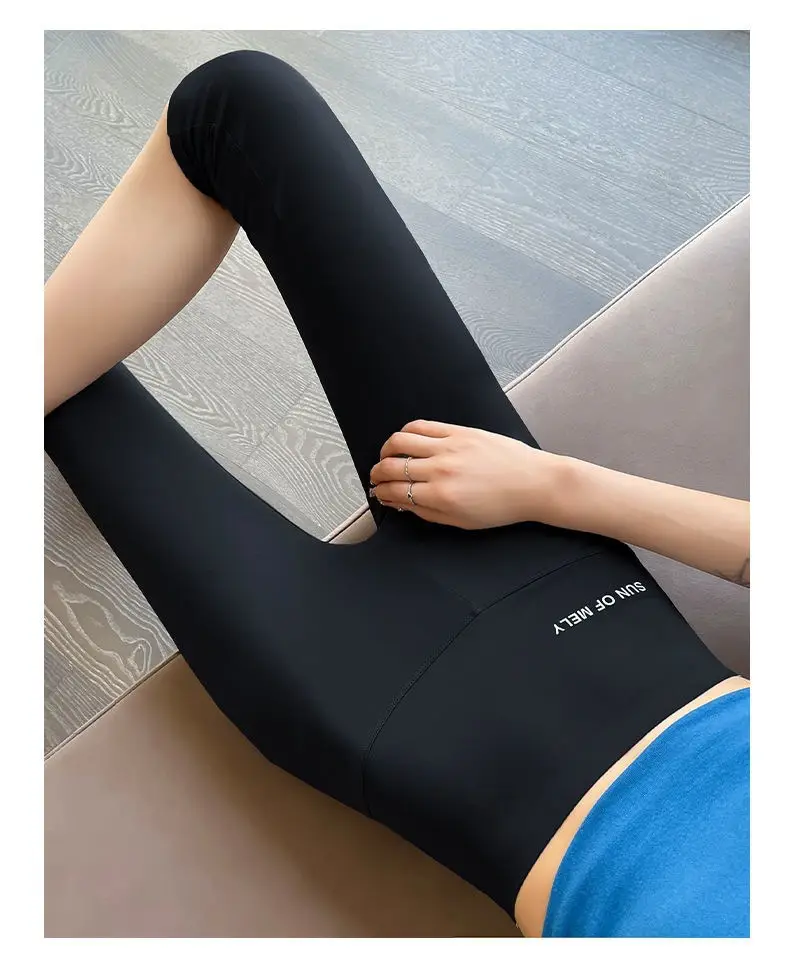 Women Shark Pants Gray Slim Fit Summer Leggings — feature 22