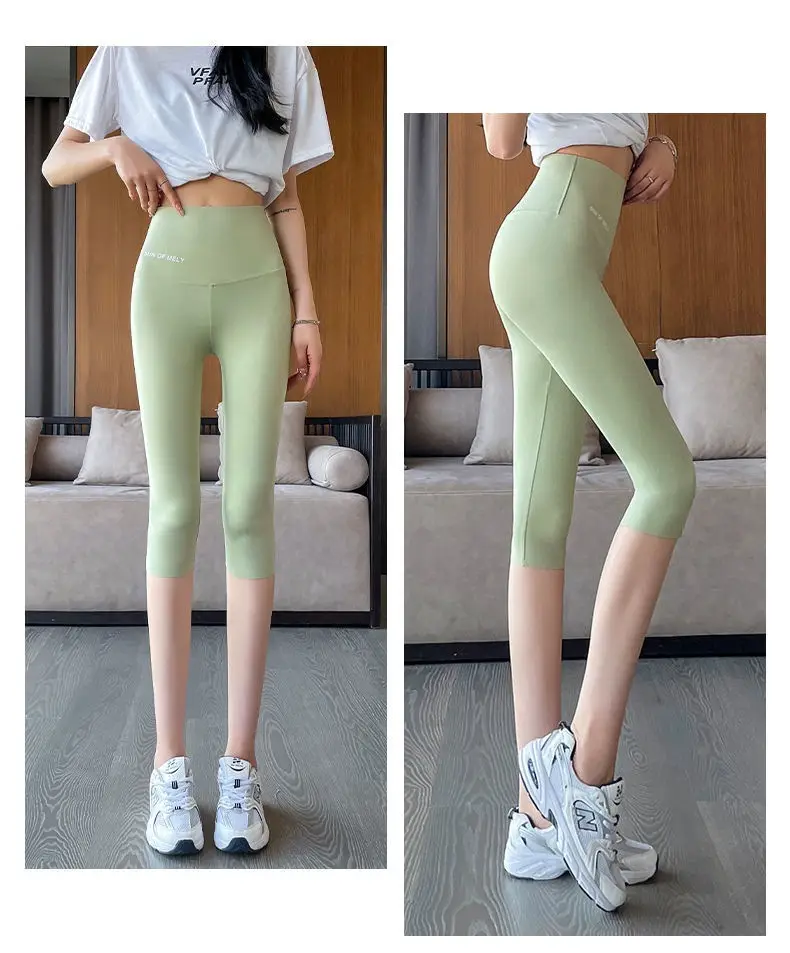Women Shark Pants Gray Slim Fit Summer Leggings — feature 26