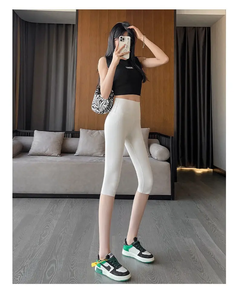 Women Shark Pants Gray Slim Fit Summer Leggings — feature 27