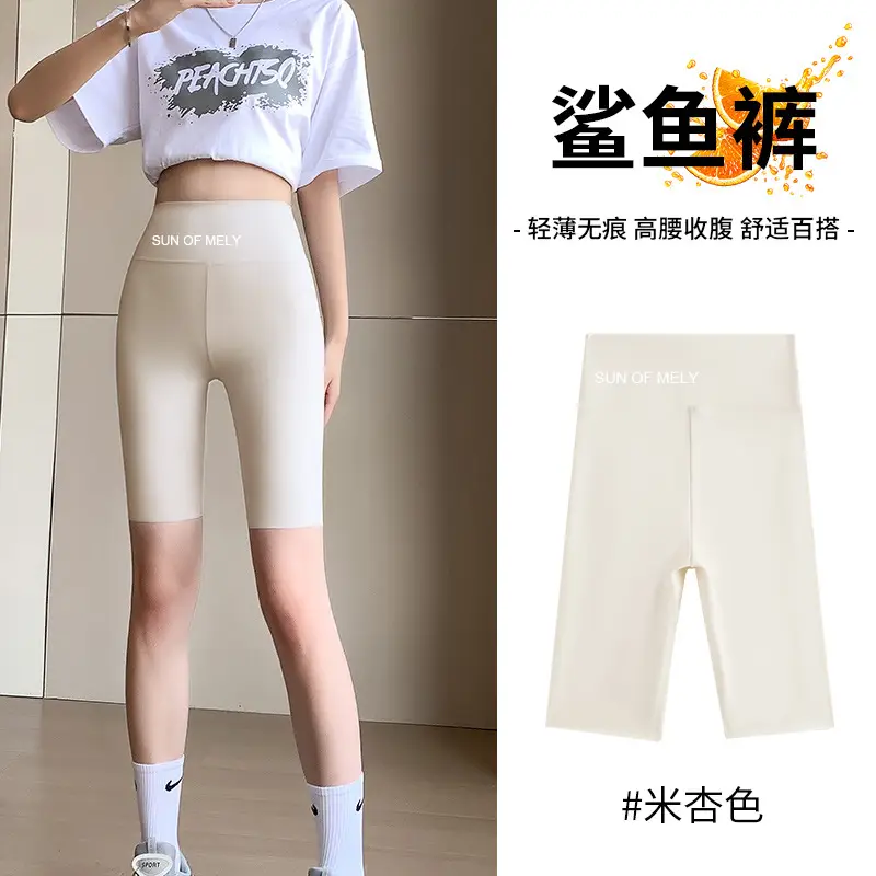 Women Shark Pants Gray Slim Fit Summer Leggings - Image 10