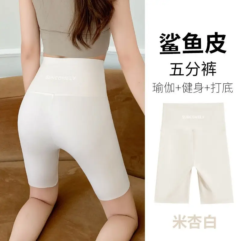 Women Shark Pants Gray Slim Fit Summer Leggings - Image 7