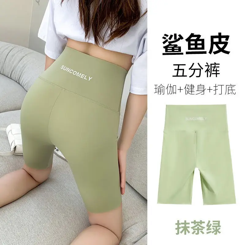 Women Shark Pants Gray Slim Fit Summer Leggings - Image 8
