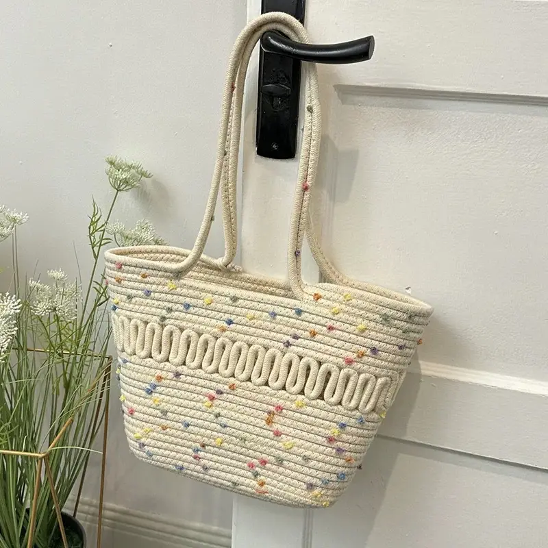 Large Capacity Woven Beach Tote Bag 2025 Spring Summer - Image 7