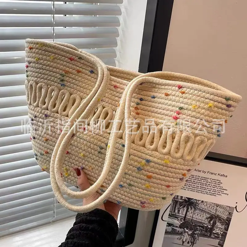 Large Capacity Woven Beach Tote Bag 2025 Spring Summer - Image 8