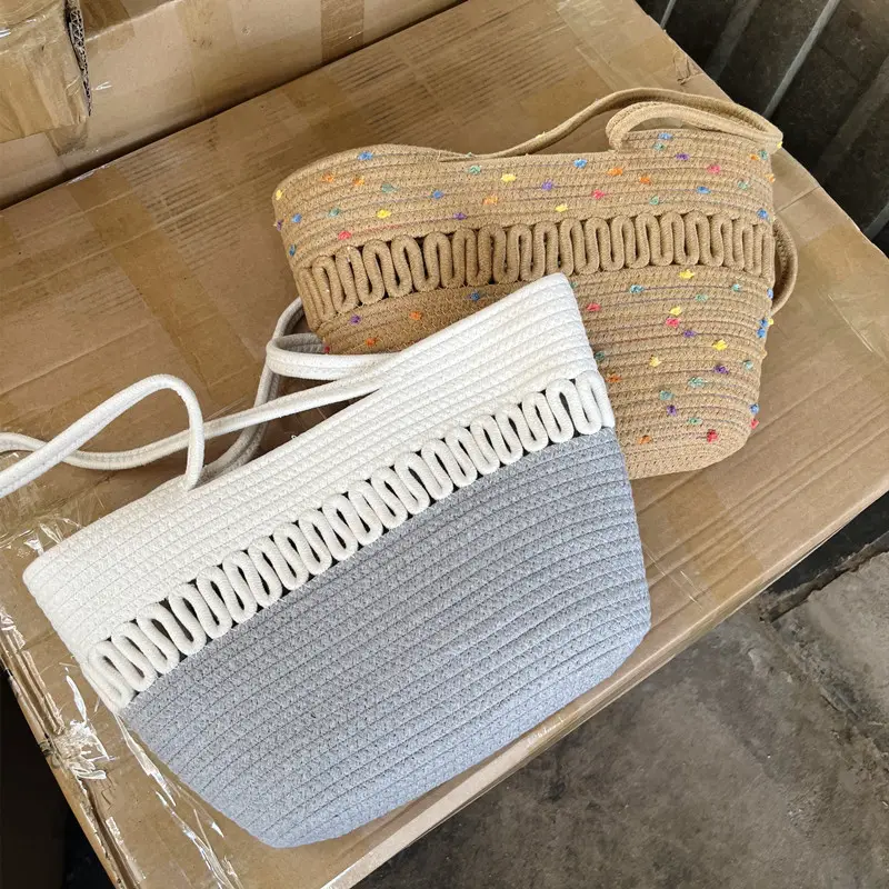 Large Capacity Woven Beach Tote Bag 2025 Spring Summer — feature 4