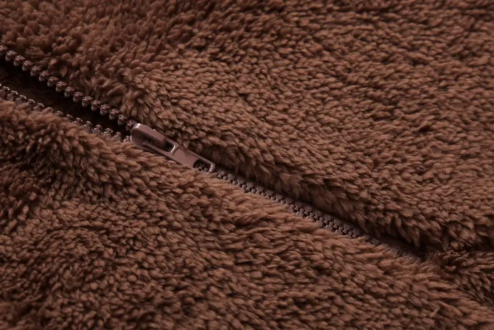 Women Brown Fleece Hoodie with Drawstring Cap — feature 23