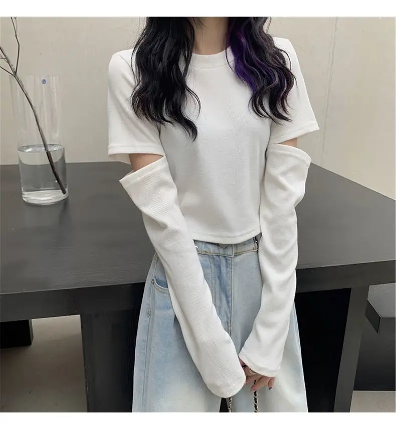 2022 Long Sleeve Short Top with Exposed Navel Design — feature 12