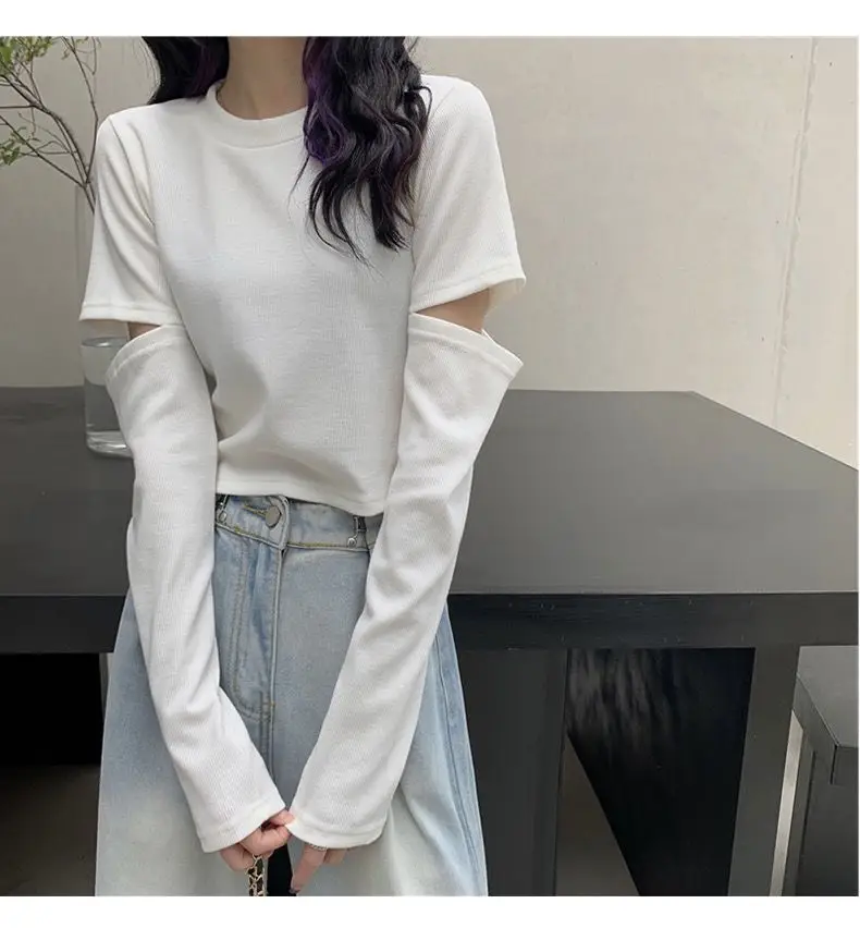 2022 Long Sleeve Short Top with Exposed Navel Design — feature 15