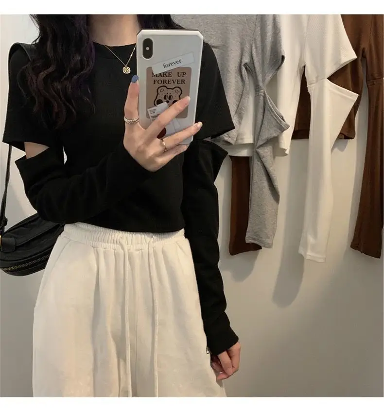 2022 Long Sleeve Short Top with Exposed Navel Design — feature 8